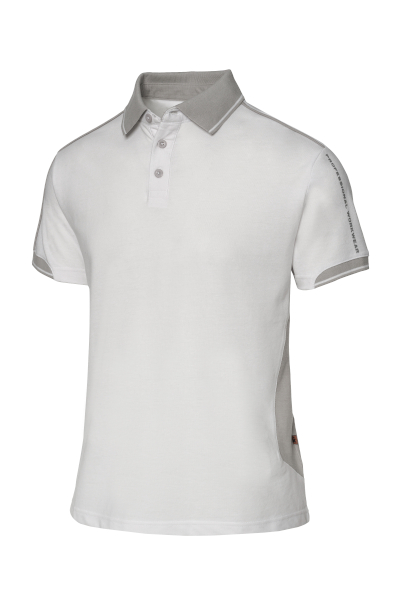 Polo Shirt Active Pro weiss/grau